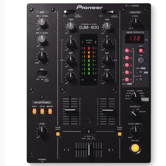 Pioneer DJM-400 2, ch mixer w/ CDJ-800 pair, Traktor A6 in an Odyssey coffin - Picture 3 of 9